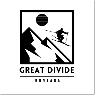 Great Divide ski Montana USA Posters and Art